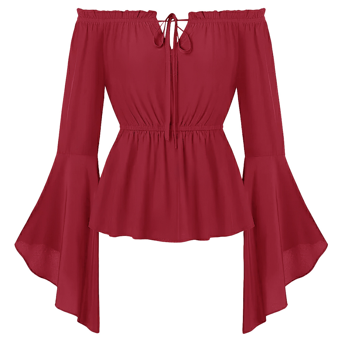 オフショルダー中世風コスチュームブラウス レディース ルネッ - Blouse Off Shoulder のレビューと価格