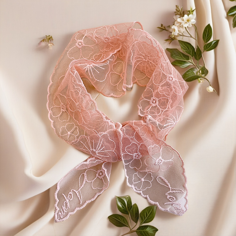 レースフレンチシルクスカーフレトロレディースヘッドバンド、小 - Headband Summer Knit のレビューと価格