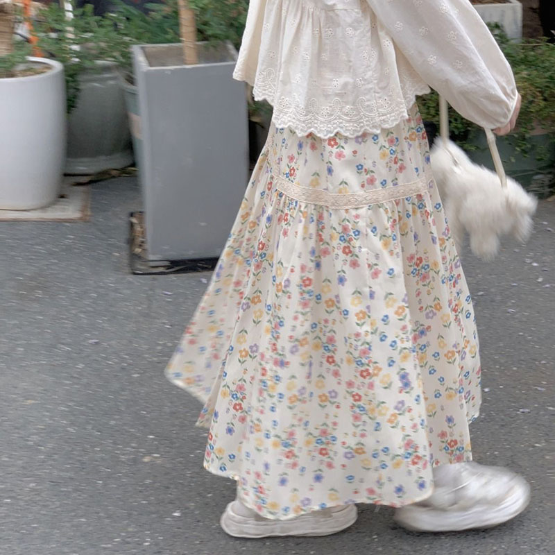 女性用フローラルプリントプリーツロングスカート,ヴィンテージ - Midi Skirt Floral のレビューと価格