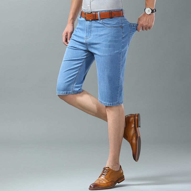 新しい夏のメンズデニムショーツファッションライトカラーカジュ - Levis Jeans 501 のレビューと価格