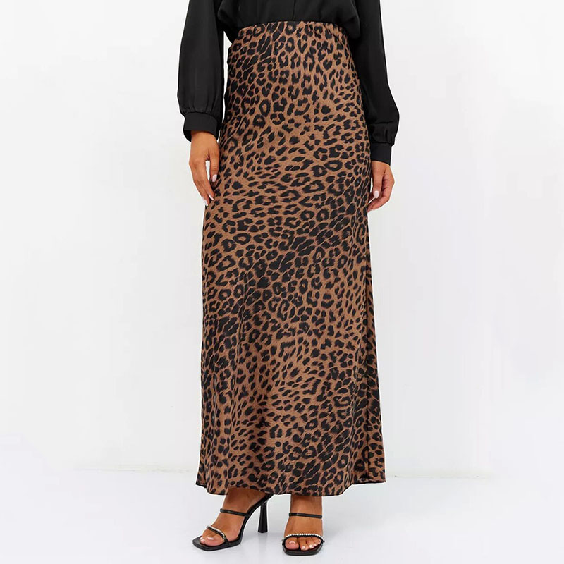 ヒョウ柄のハイウエストスカート,ヴィンテージミディスカート, - Midi Skirt Floral のレビューと価格